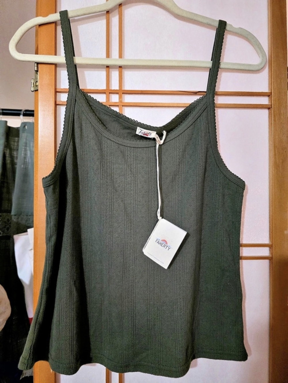 Faherty Pacific Point Tank Green Size XL NWT